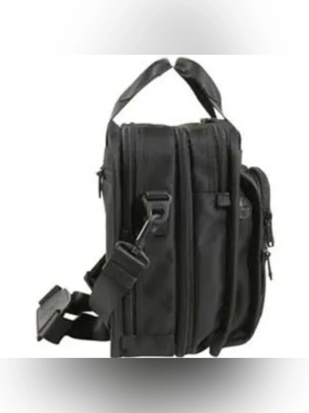 TUMI Alpha Expandable Organizer Laptop Brief Messenger Bag Black